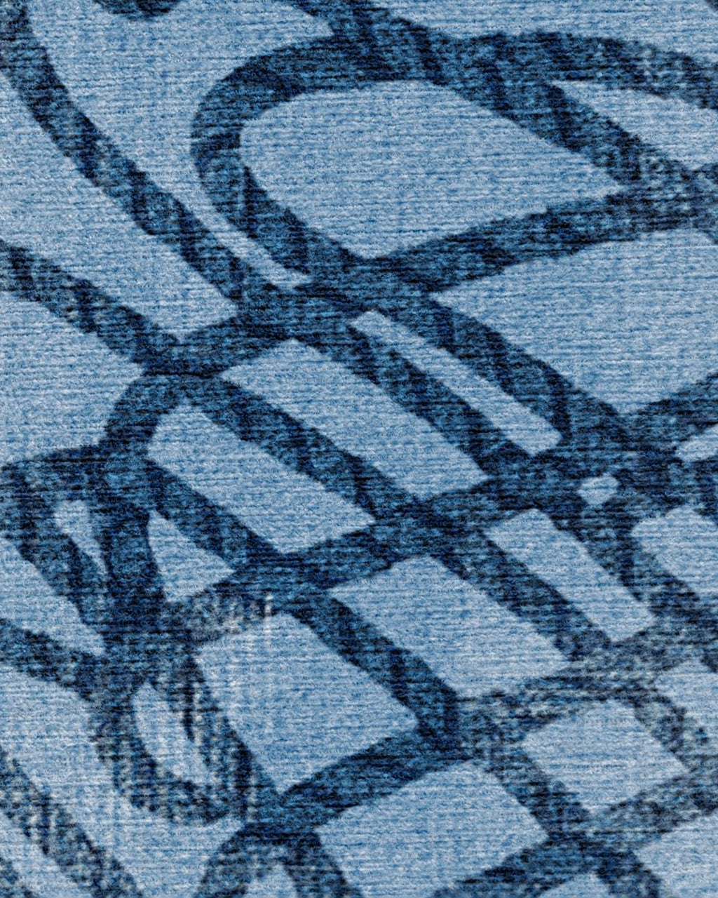 Rica Rope Stone Blue Flatwoven Rug by Humberto Leon