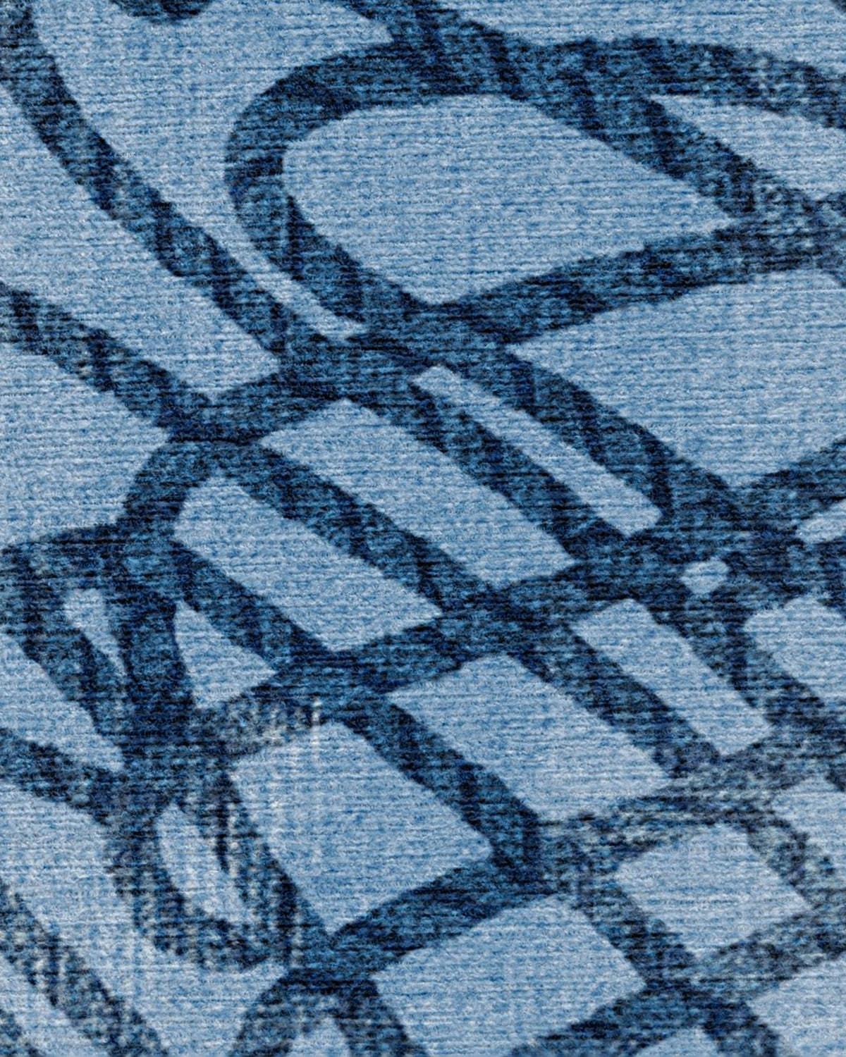 Rica Rope Stone Blue Flatwoven Rug by Humberto Leon