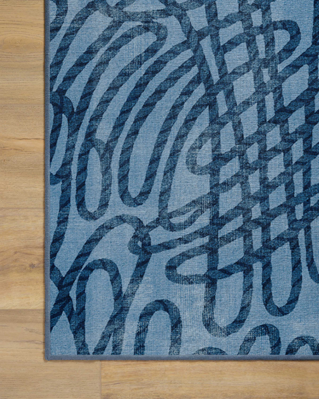 Rica Rope Stone Blue Flatwoven Rug by Humberto Leon