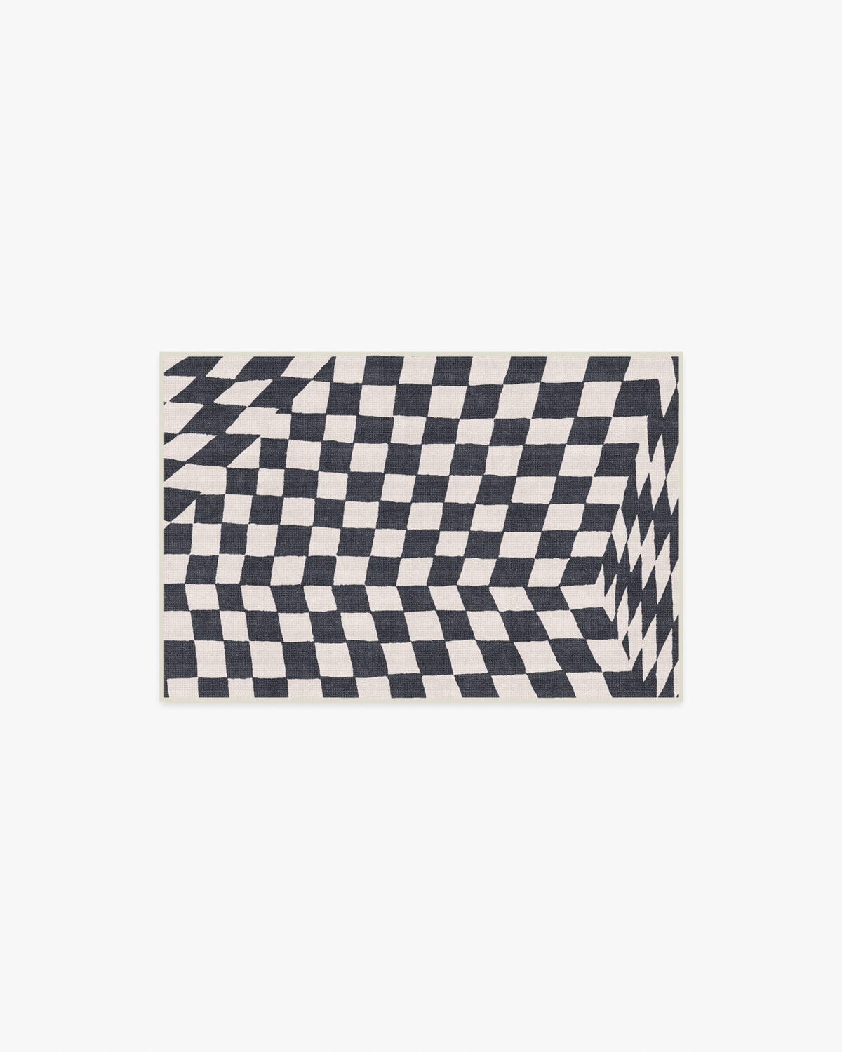 Ricardo Checkerboard Ivory & Black Rug by Humberto Leon