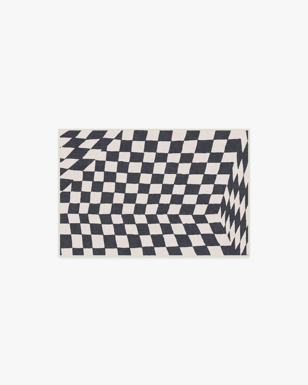 Ricardo Checkerboard Ivory & Black Flatwoven Rug by Humberto Leon