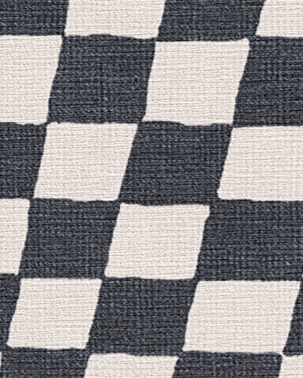 Ricardo Checkerboard Ivory & Black Flatwoven Rug by Humberto Leon