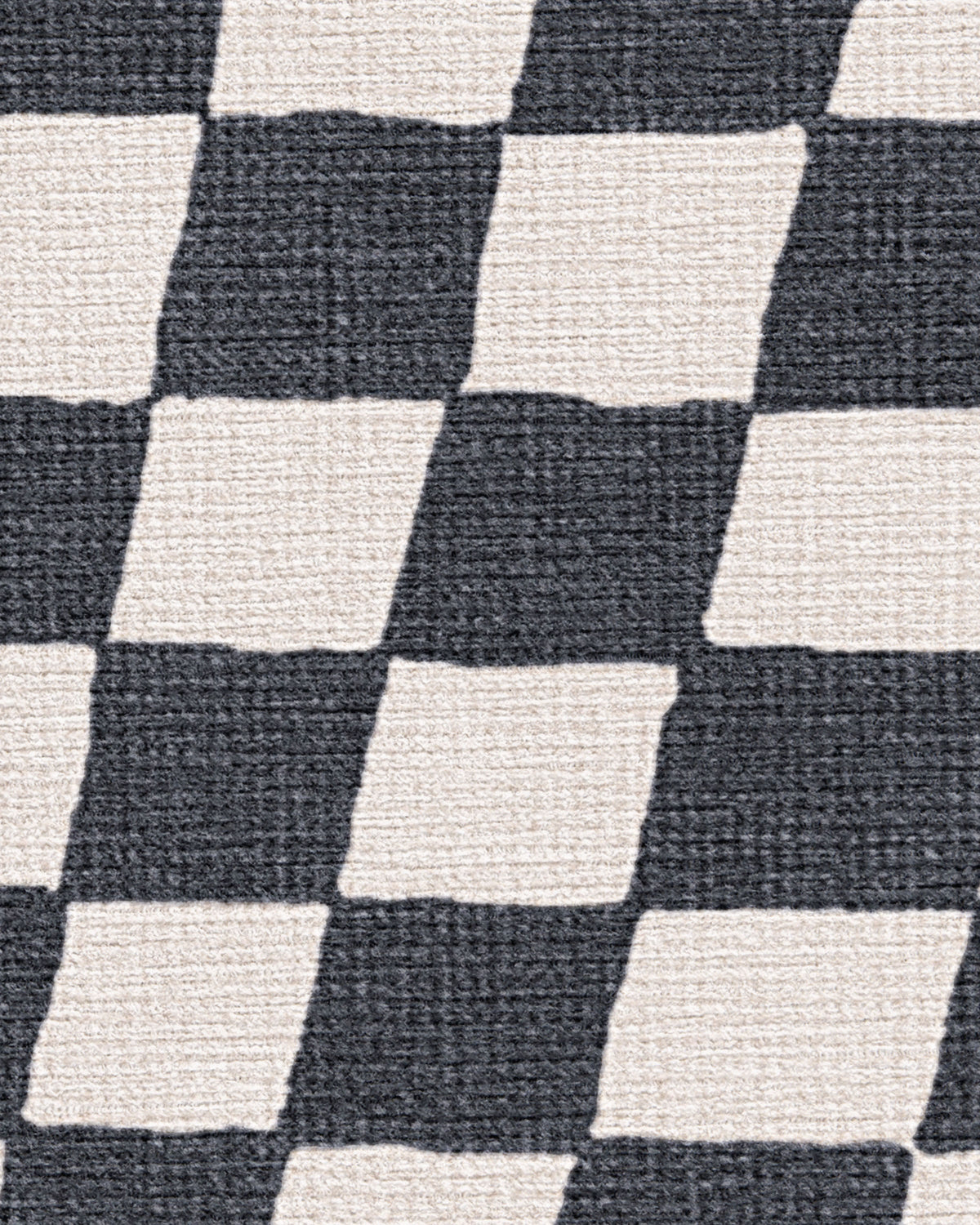 Ricardo Checkerboard Ivory & Black Flatwoven Rug by Humberto Leon