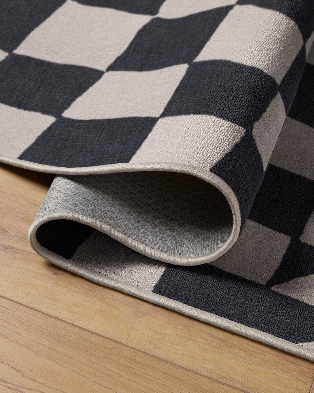 Ricardo Checkerboard Ivory & Black Rug by Humberto Leon