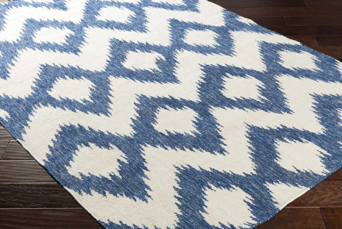 Oradell Blue Ikat Wool Rug - Clearance