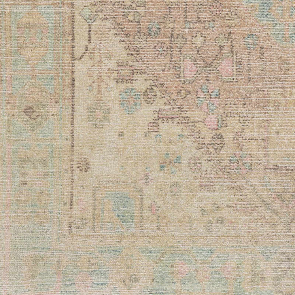 Rickinghall Peach&Sage Medallion Beige Rug - Clearance