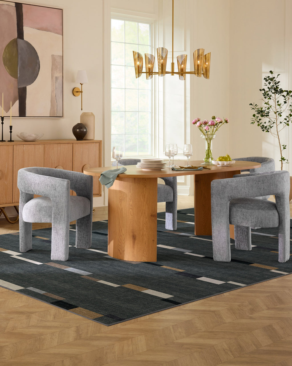 Rift Charcoal Rug