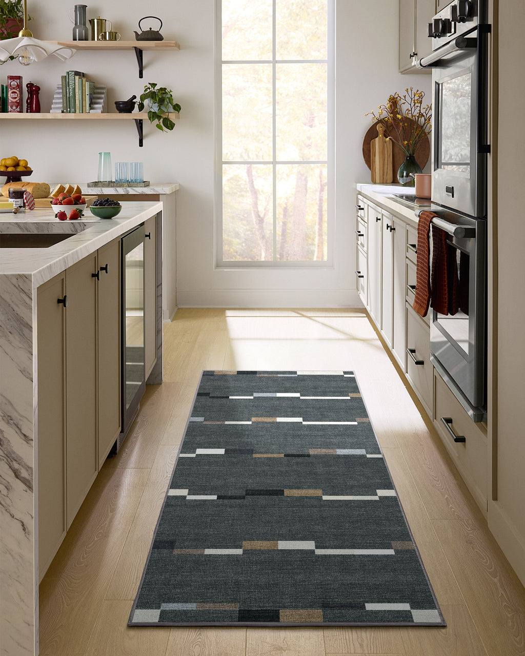 Rift Charcoal Flatwoven Rug
