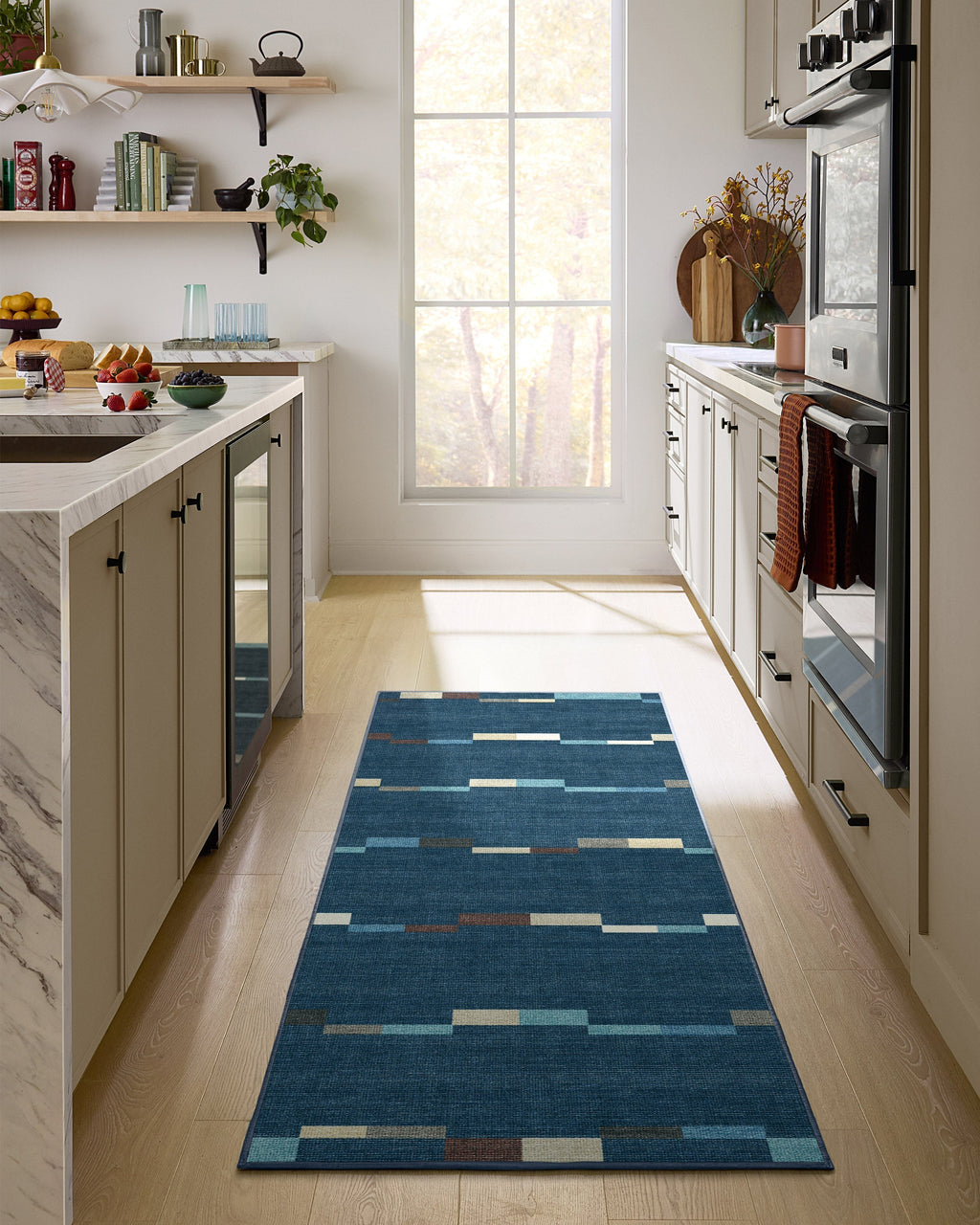 Rift Navy Flatwoven Rug