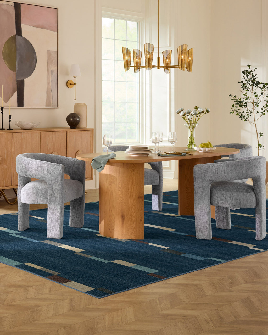 Rift Navy Flatwoven Rug