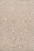Rolfe Tan Circles Wool Rug - Clearance