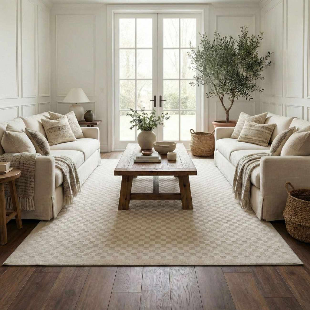 Gaiwan Cream Washable Area Rug