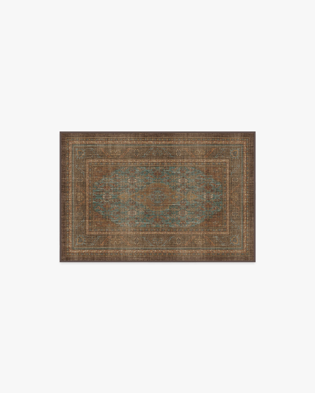 Rowan Teal Blue & Copper Rug