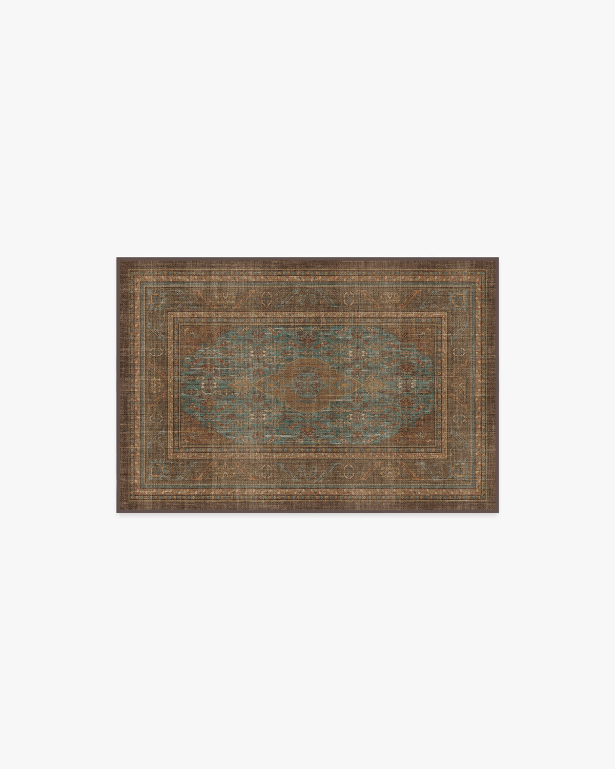 Rowan Teal Blue & Copper Rug