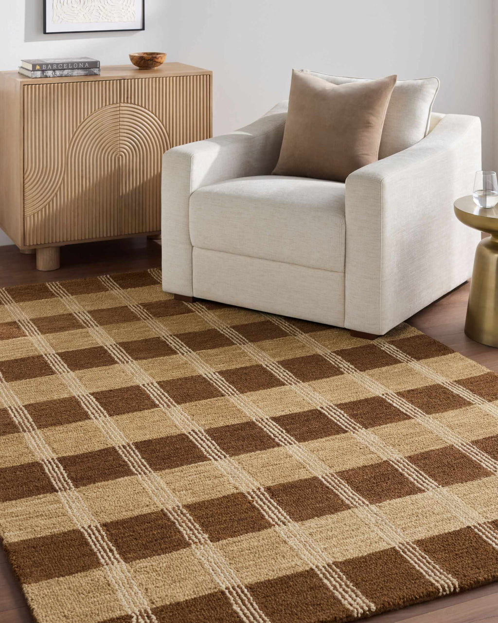 Aigurande Modern Art Deco Handmade Area Rug