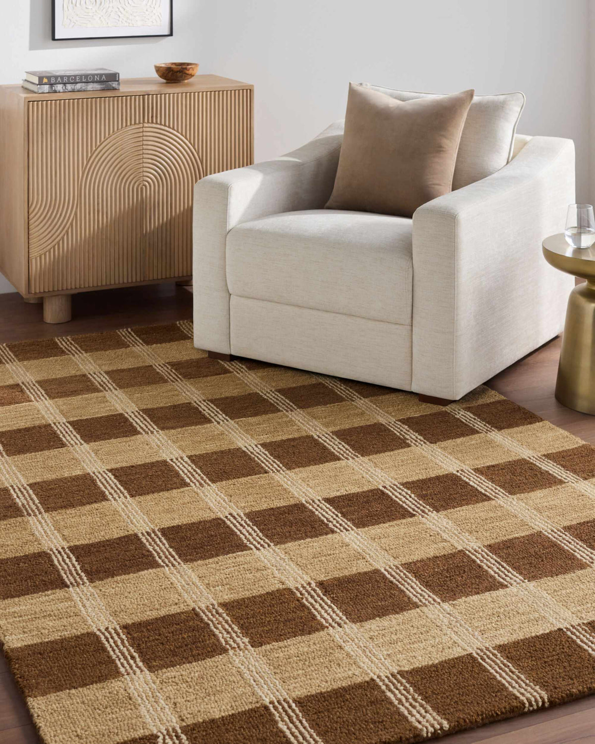 Aigurande Modern Art Deco Handmade Area Rug