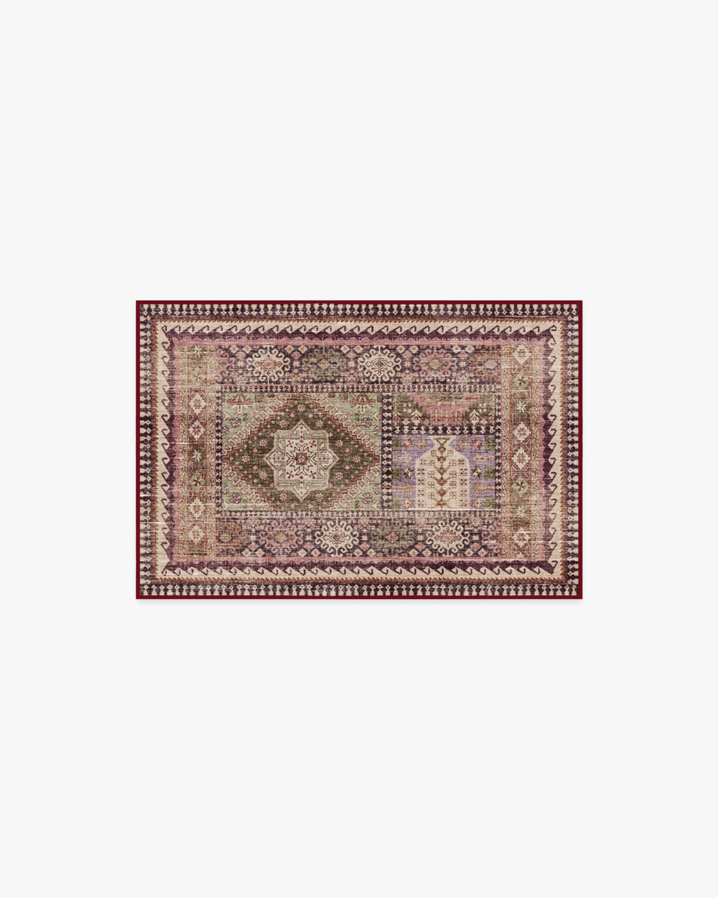 Rumi Mauve & Olive Flatwoven Rug