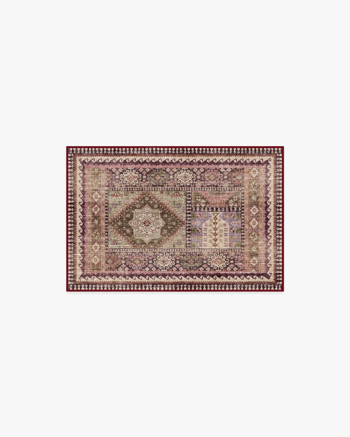 Rumi Mauve & Olive Flatwoven Rug