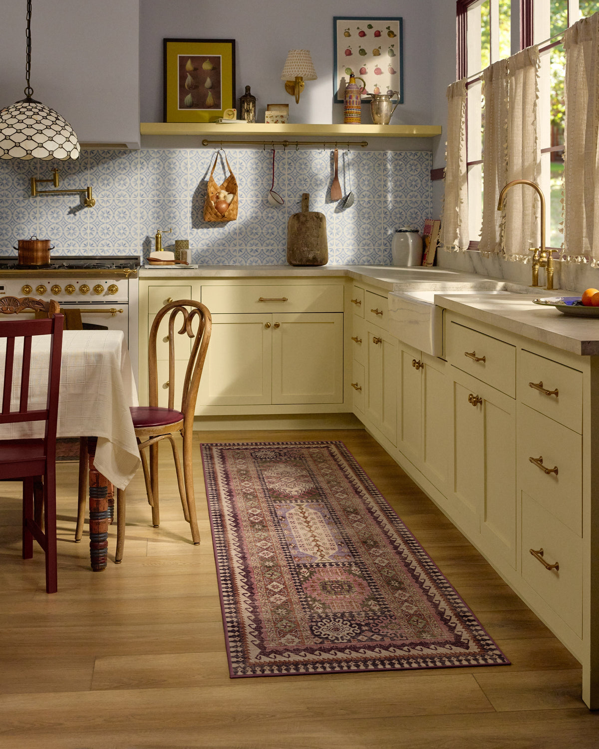 Rumi Mauve & Olive Flatwoven Rug