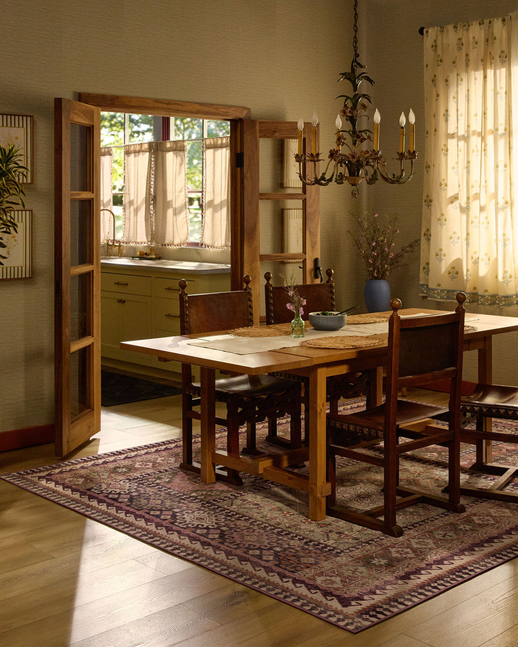 Rumi Mauve & Olive Flatwoven Rug