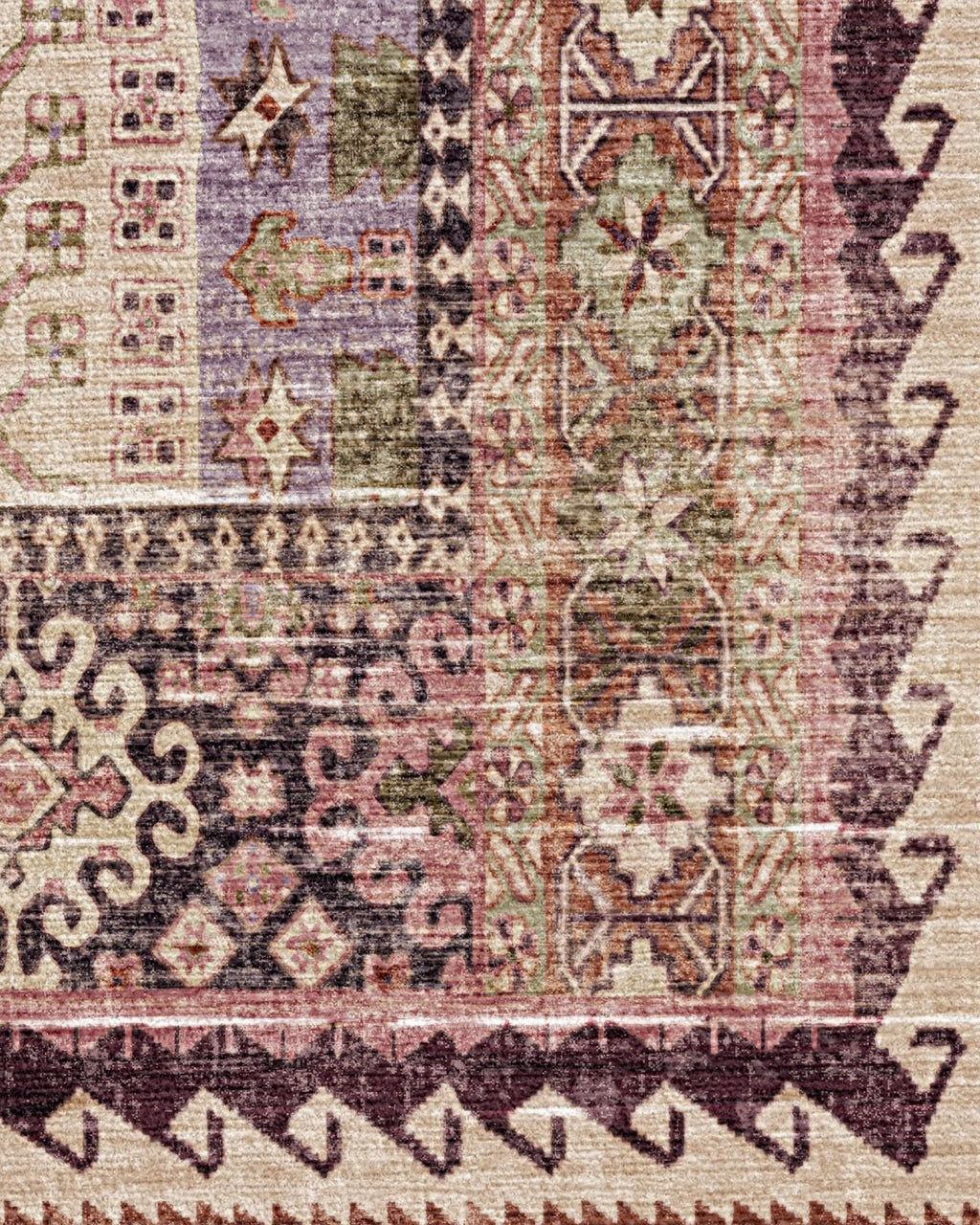 Rumi Mauve & Olive Flatwoven Rug