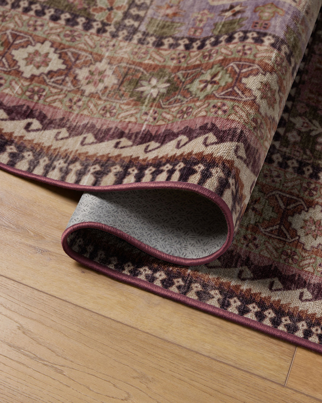 Rumi Mauve & Olive Flatwoven Rug