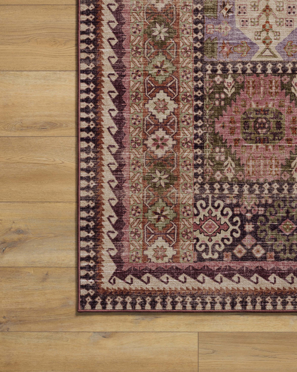 Rumi Mauve & Olive Flatwoven Rug