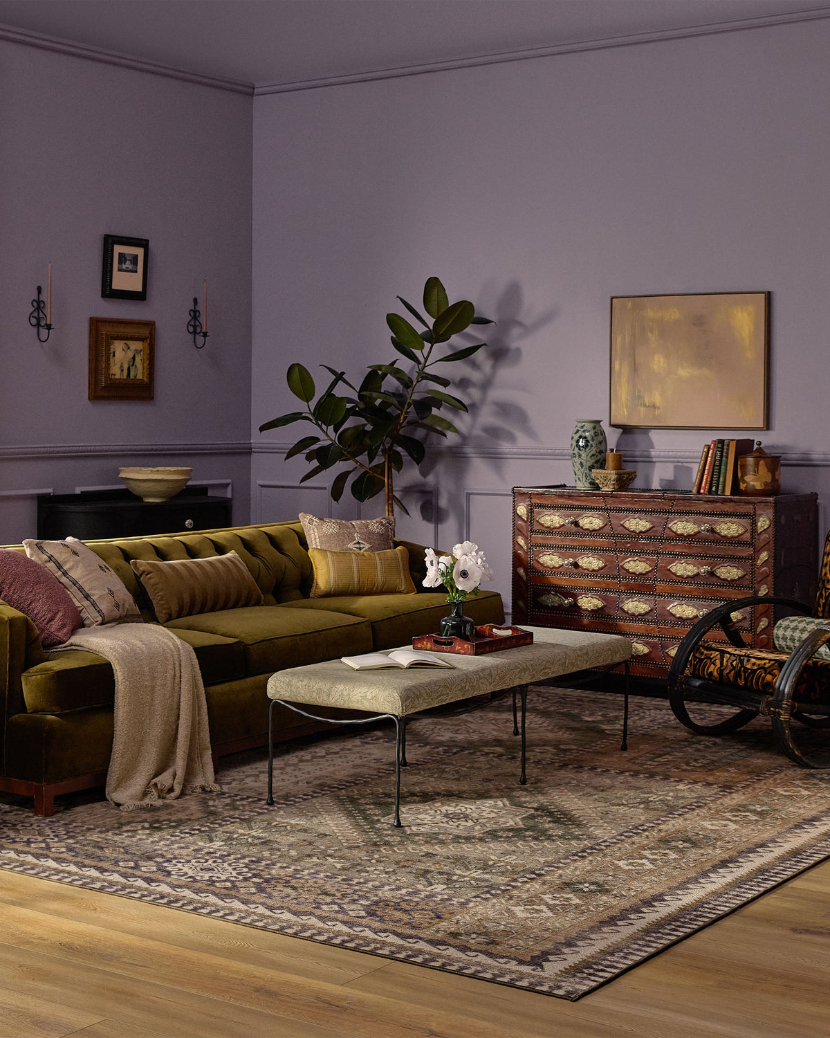 Rumi Olive & Tan Flatwoven Rug