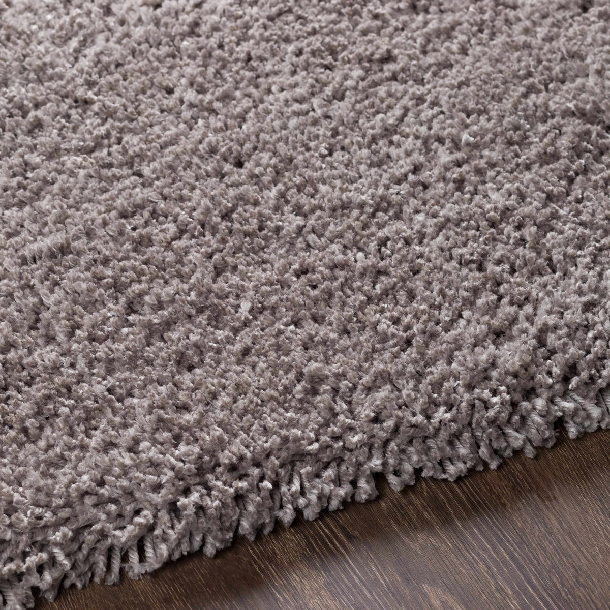 Tingly Solid Grey Shag Rug - Clearance