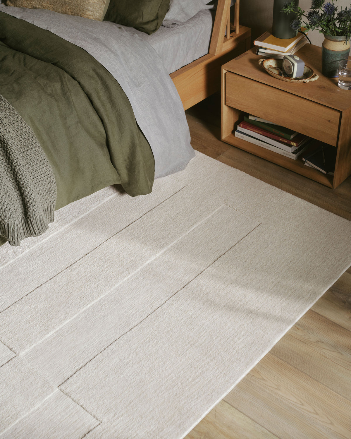 Ryder Soft White Plush Rug