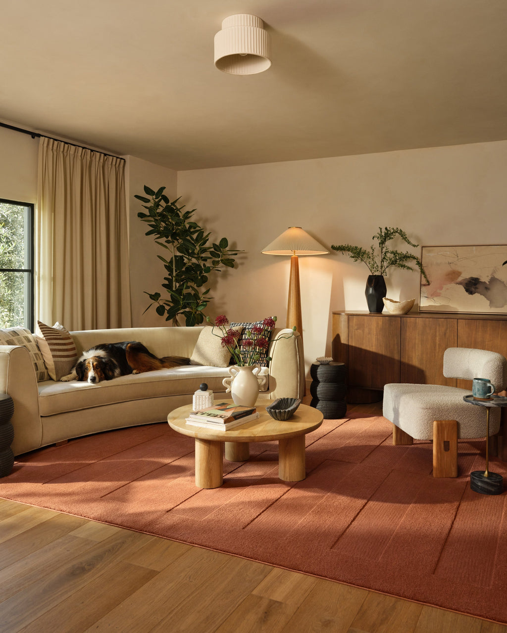 Ryder Terracotta Plush Rug