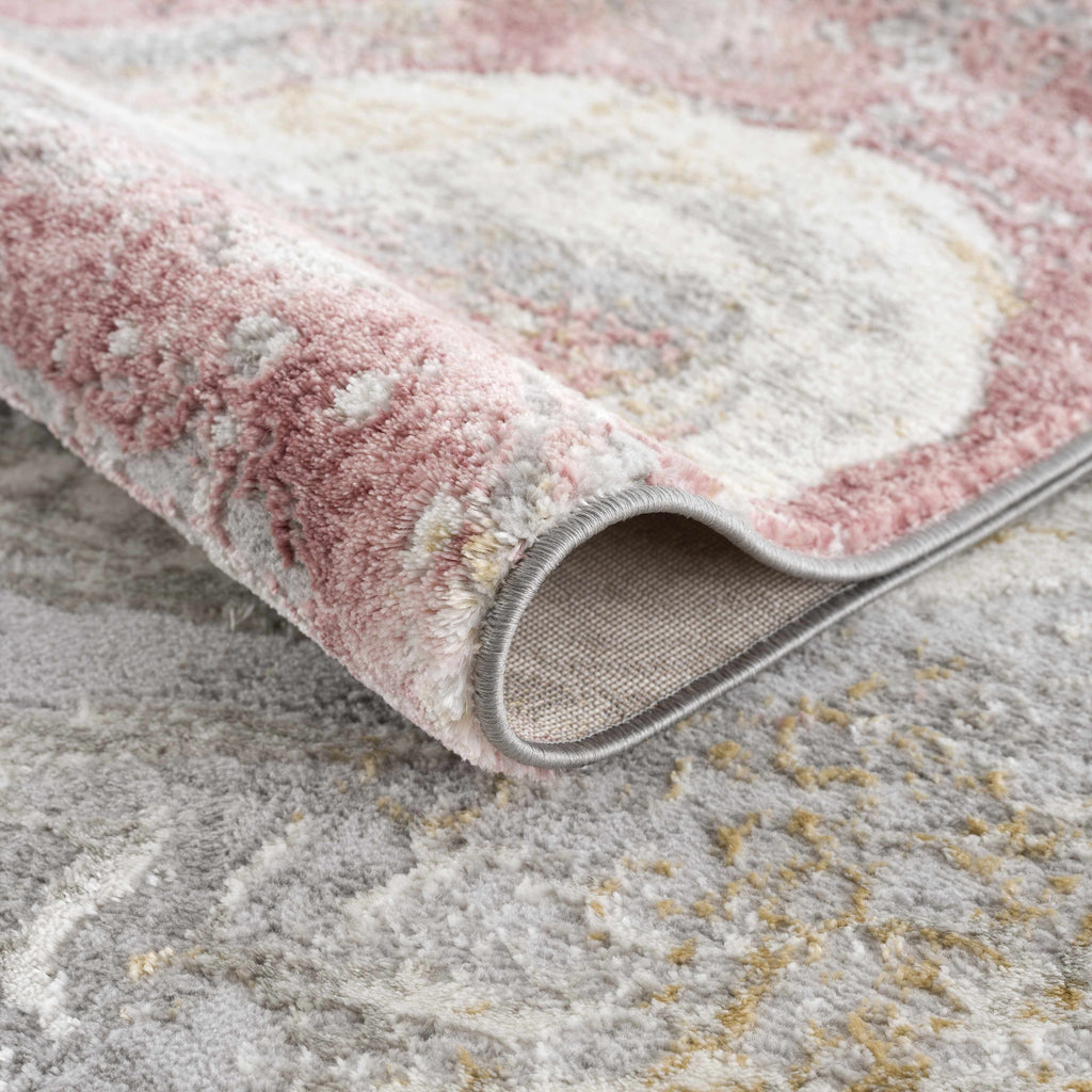 Lively Marble Pink Area Rug - Clearance