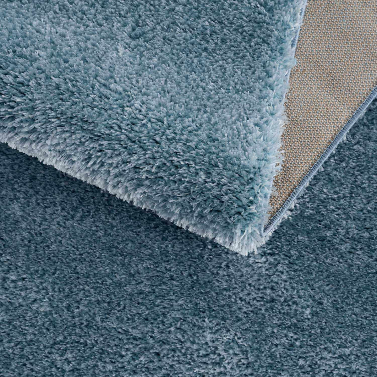Heavenly Solid Blue Plush Rug - Clearance