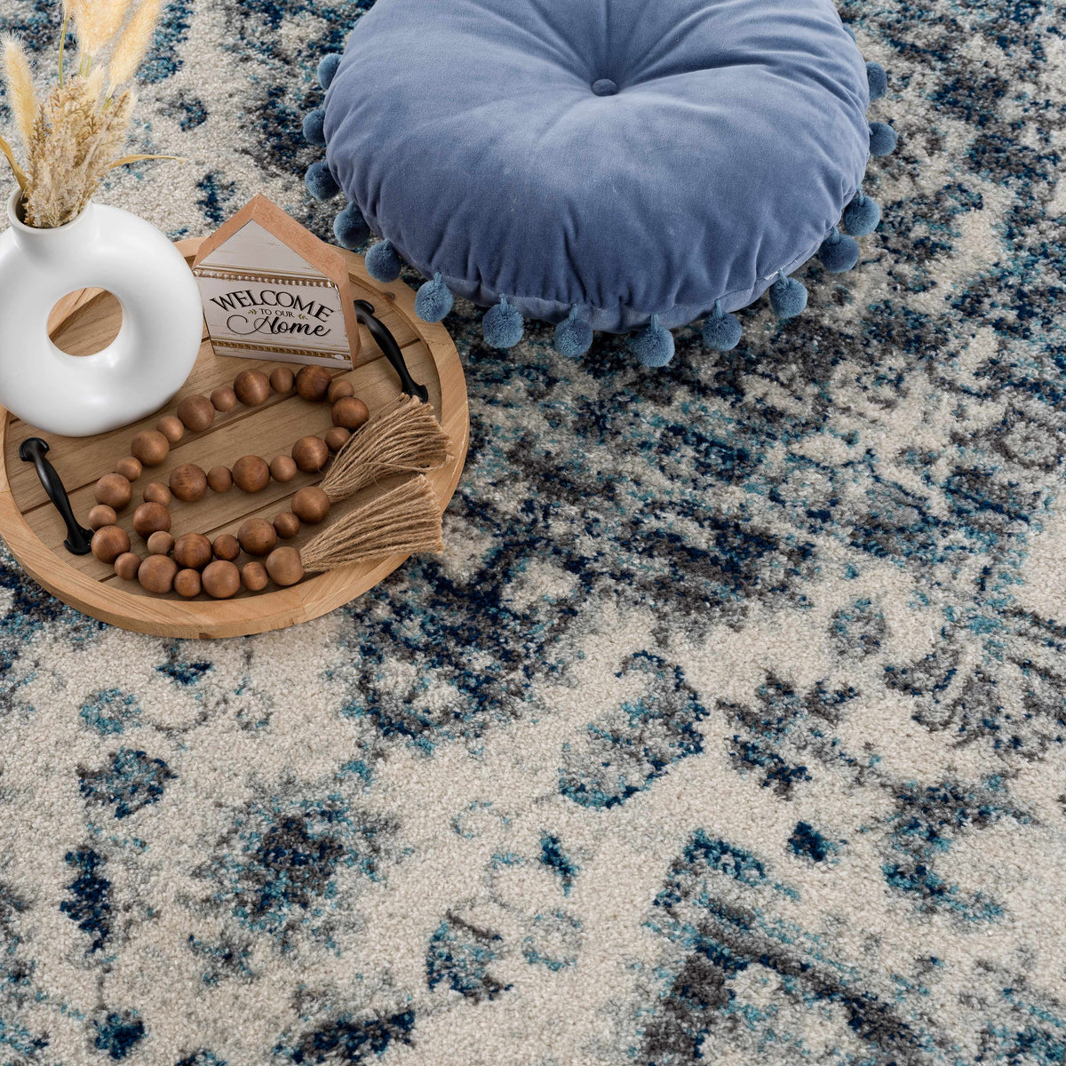 Istanbullu Blue Area Rug - Clearance