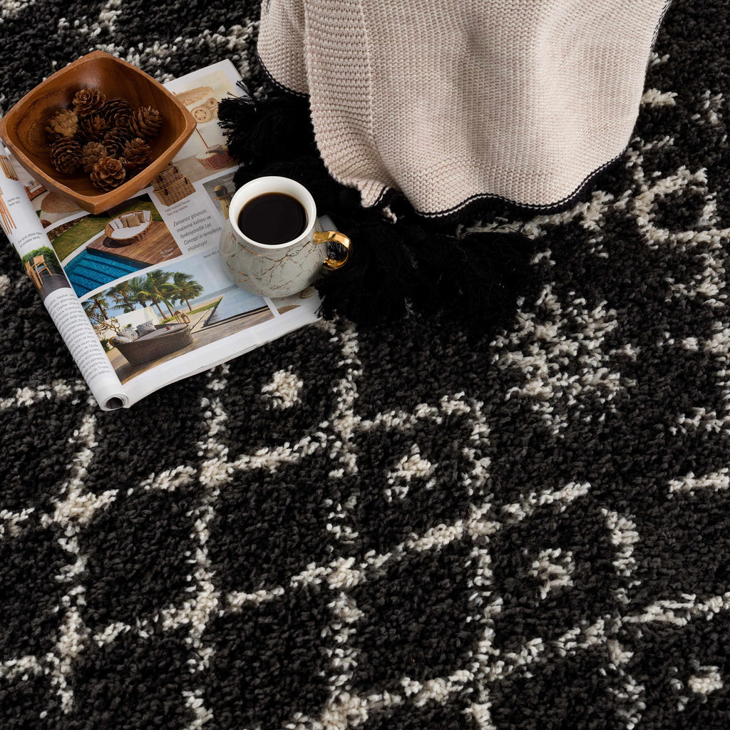 Thetford Black Berber Shag Rug - Clearance