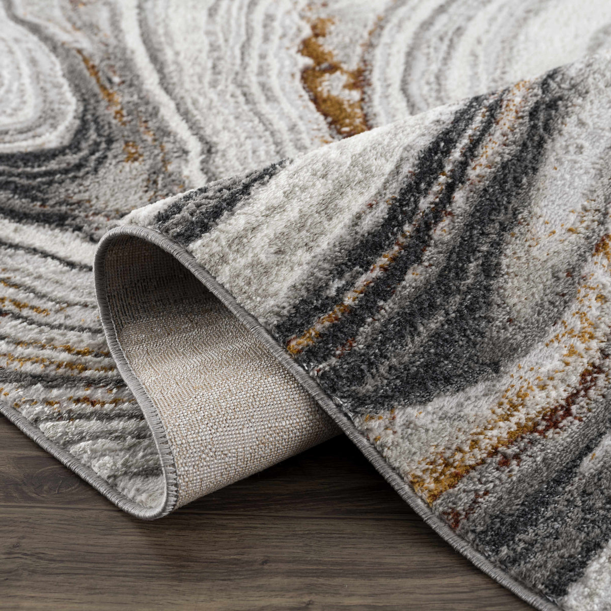 Live Marble Dark Gray Area Rug - Clearance