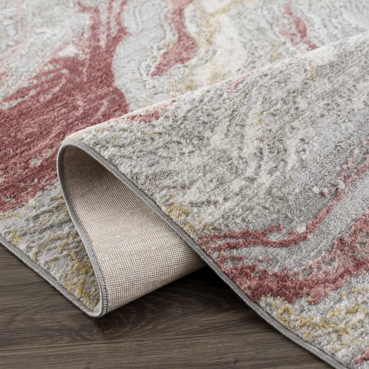 Lively Marble Pink Area Rug - Clearance