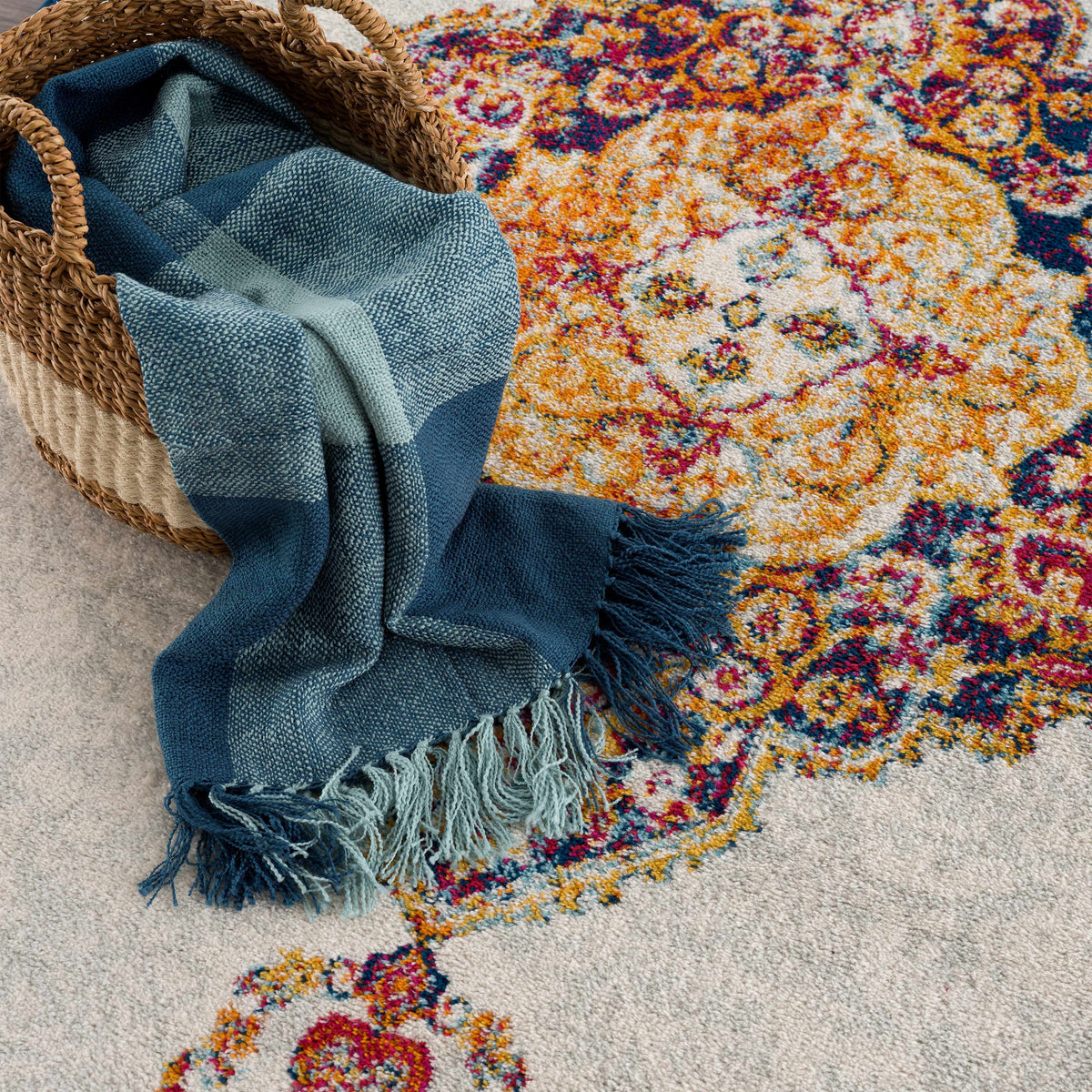 Istanbul Orange Area Rug - Clearance
