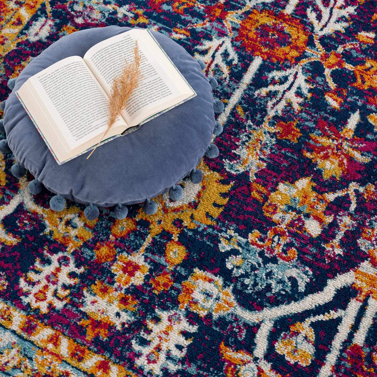 Istanbul Vintage Navy Area Rug - Clearance