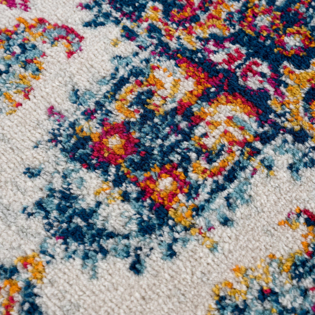 Istanbullu Blue & Orange Area Rug - Clearance