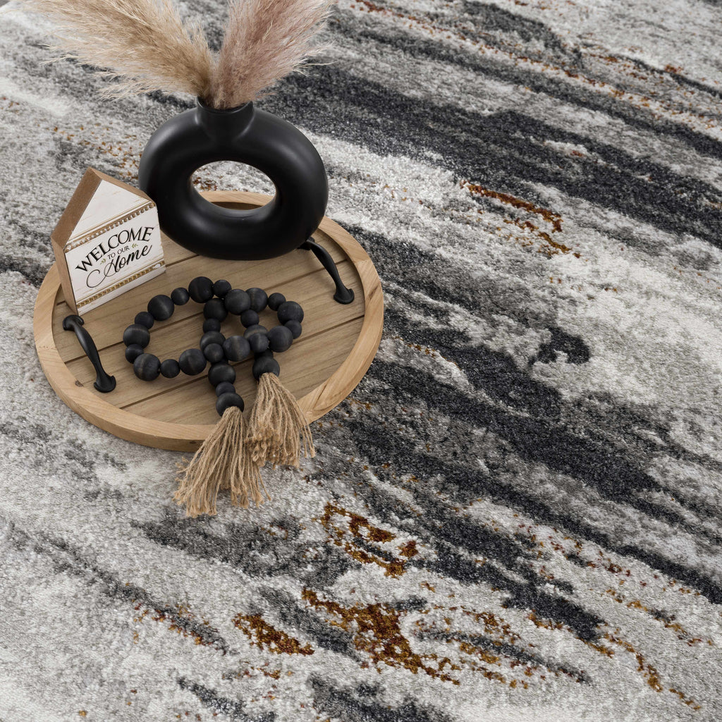 Live Marble Gray Area Rug - Clearance