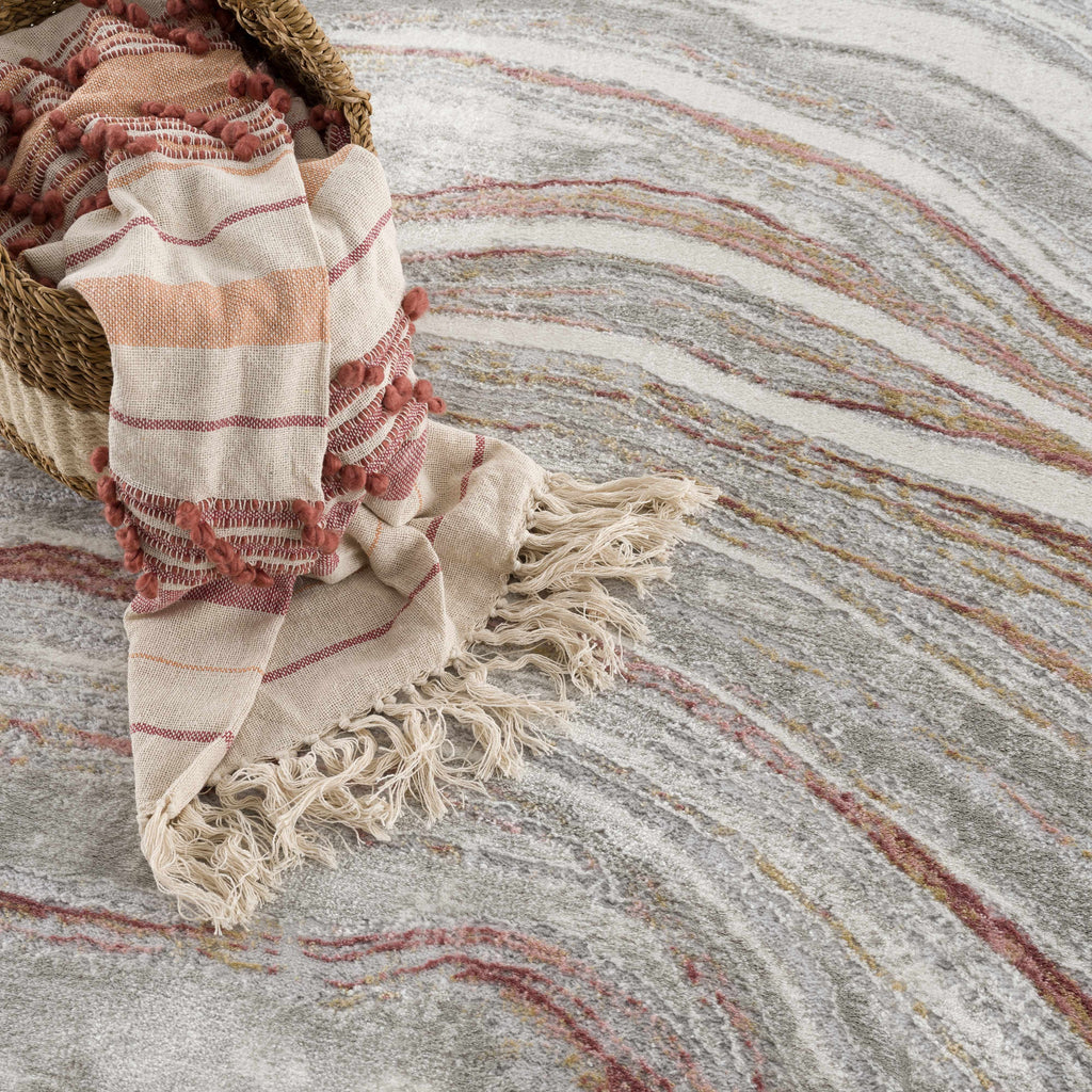 Live Marble Pink Area Rug - Clearance