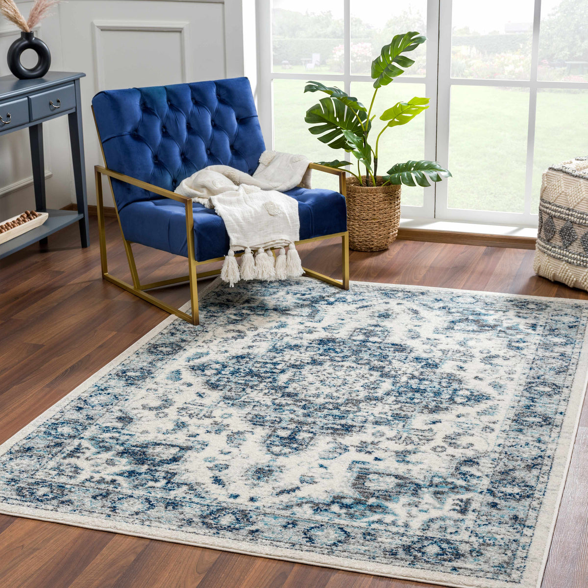 Istanbullu Blue Area Rug - Clearance
