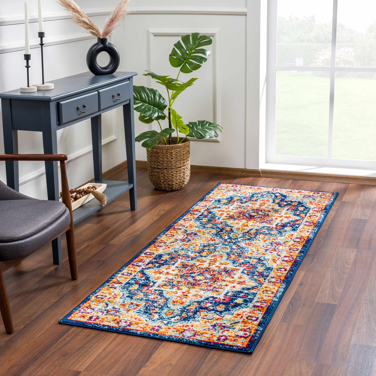 Istanbullu Orange Area Rug - Clearance