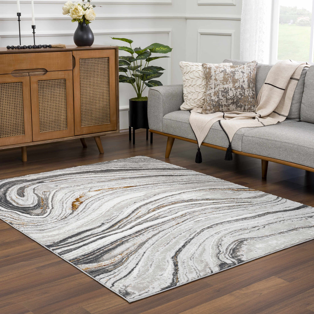Live Marble Dark Gray Area Rug - Clearance