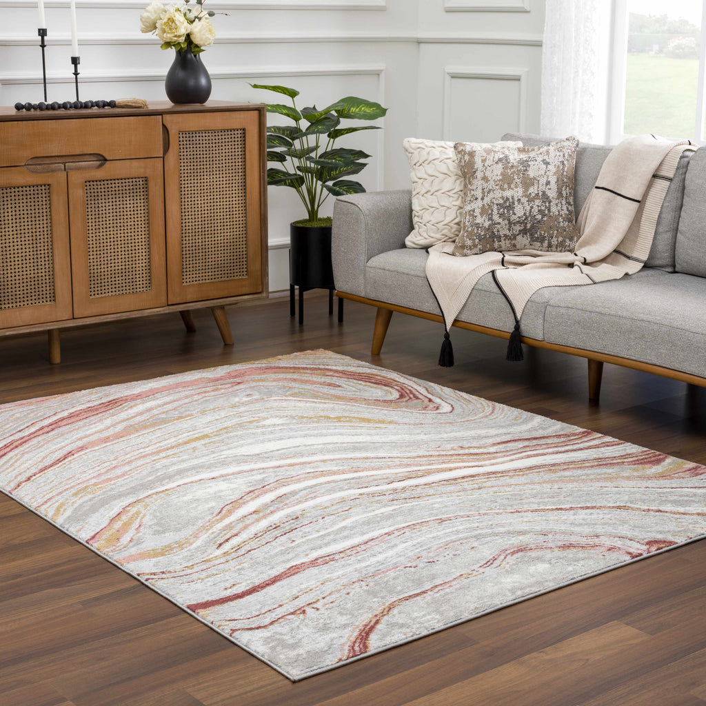 Live Marble Pink Area Rug - Clearance