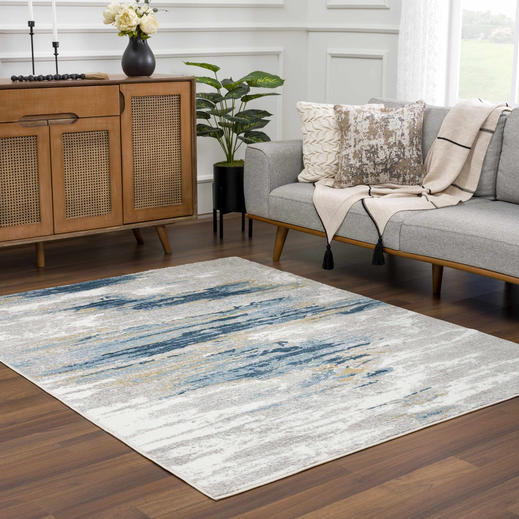 Live Marble Blue Area Rug - Clearance