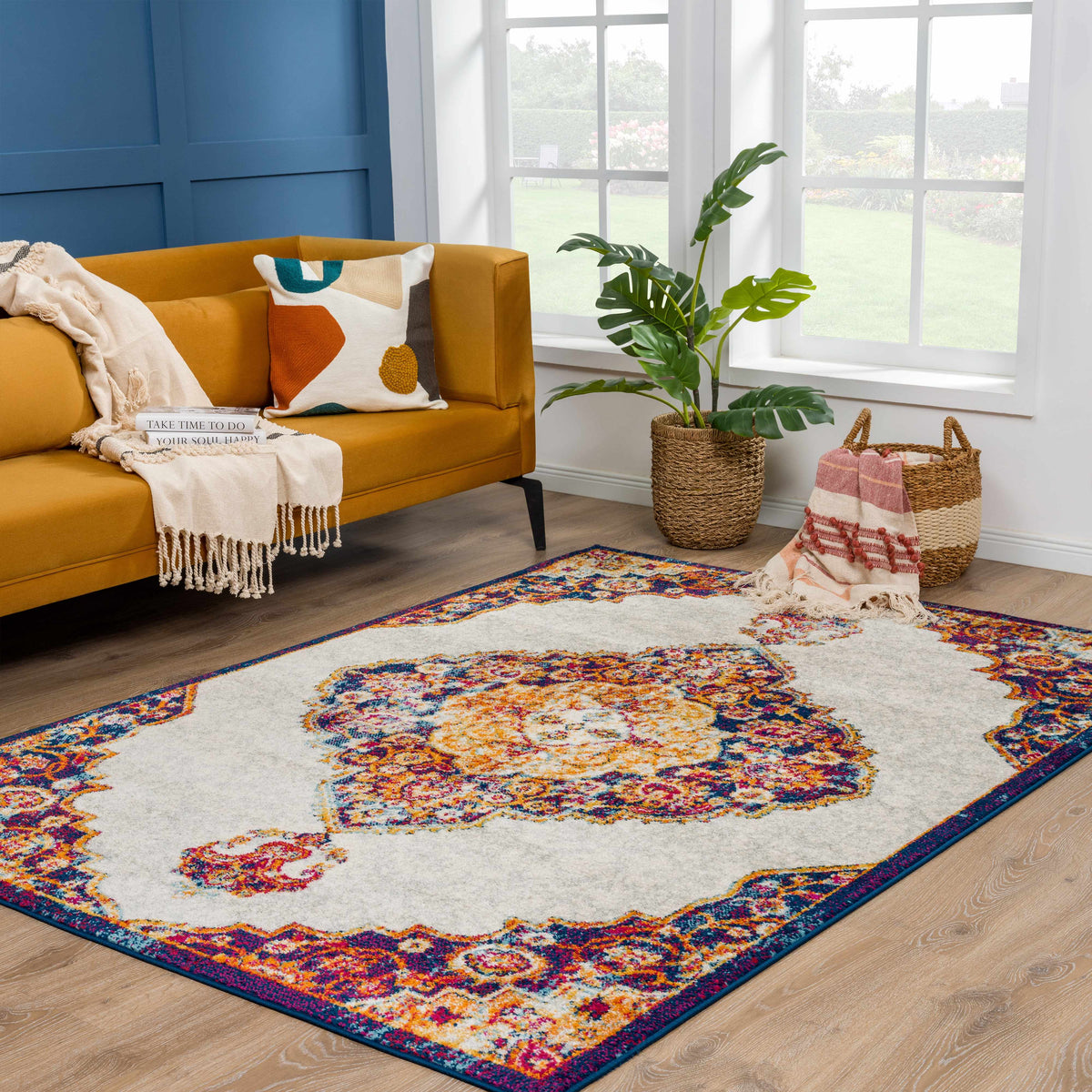 Istanbul Orange Area Rug - Clearance