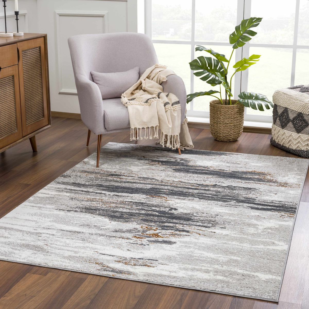 Live Marble Gray Area Rug - Clearance