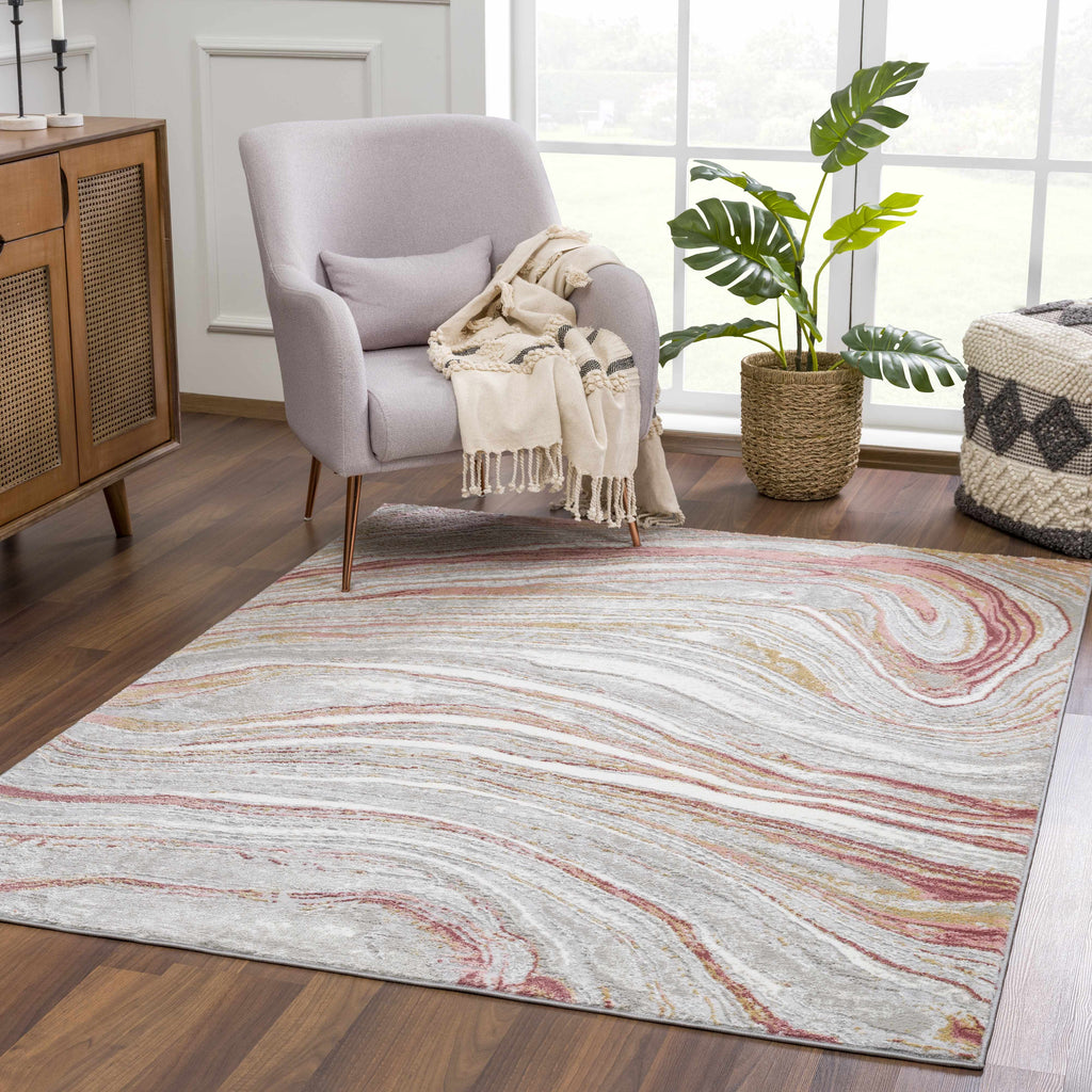 Live Marble Pink Area Rug - Clearance
